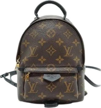 Louis Vuitton Pre-owned Monogram Palm Springs Mini - Dames - Vintage Rugzakken - Bruin - ONE Size - Leer - Vintage