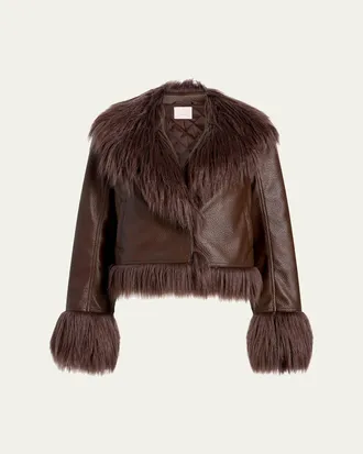 Cinq à Sept Panama Vegan Leather Jacket