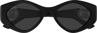 Gucci Sunglasses Gg2121 S 002 Black Silver/Grey Women