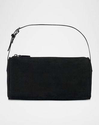 The Row 90s Top-Handle Bag in Nubuck Leather