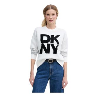 DKNY Maglia Girocollo - - Knitwear - Donna - Bianco - L