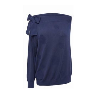Malo Blue Cotton Women Womens Sweater
