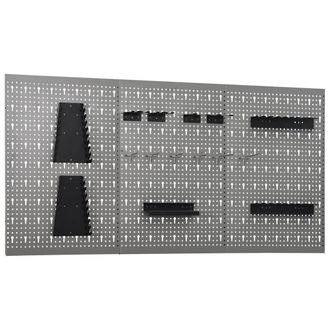 vidaXL Vidaxl Pannelli Per Utensili A Parete 3 Pz 40x58 Cm Acciaio