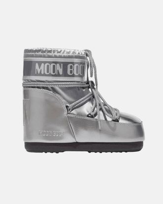 Moon Boot Womens Icon Low Glance Boots In Silver