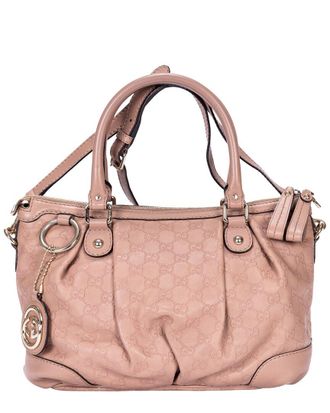 Gucci Pink Guccissima Calfskin Leather Sukey Top Handle (Authentic Pre-Loved)