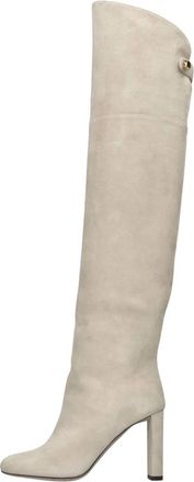 Maisons Skorpios Marylin Laarzen - Dames - Over de knie laarzen - Beige - 35 EU - Leer - Schoenen