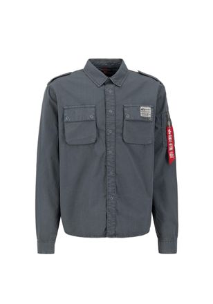 Alpha Industries Oversize-Shirt ALPHA INDUSTRIES Urban Military Shirt, Herren, Gr. 3XL, grau (vintage grau), Obermaterial: 100% Baumwolle, Shirts Oversize-Shirt