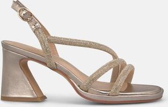 Alma En Pena Metallic Tubular Sandal in Bronze at Nordstrom, Size 39