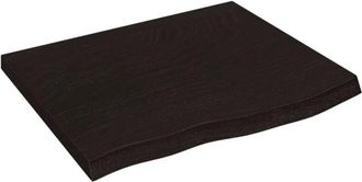 vidaXL Encimera de baño madera tratada marrón oscuro 60x60x(2-4) cm Vidaxl