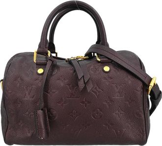 Louis Vuitton Speedy Bandouliere Bag Monogram Empreinte Leather Purple Leather Handbag (Pre-Owned)