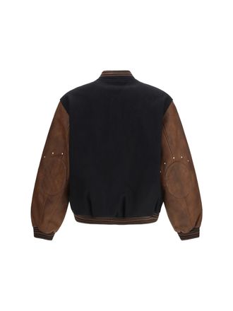 Represent Mens Jacket Vintage Varsity Jet Black