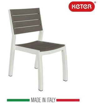 Keter Sedia da Giardino Harmony - Bianco Cappuccino - Resina Effetto Legno 47x60x86 cm