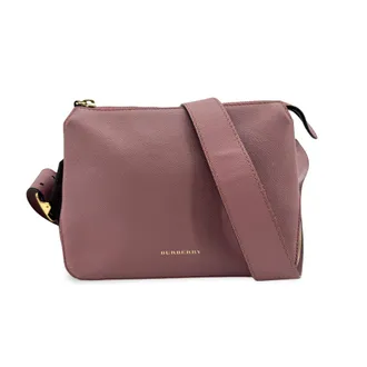 Burberry Helmsley Leather Pink Calfskin Handbag (Pre-Owned)