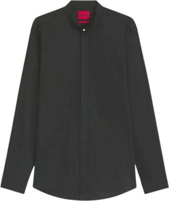 HUGO BOSS Shirts > Casual Shirts - Heren - Casual Overhemden - Zwart - 4XL - Overhemden