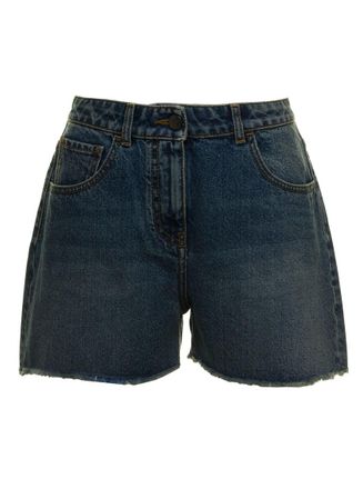 Palm Angels Blue Denim Shorts