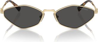 Miu Miu Sunglasses Mu56 Zs Zvn5 S0 Gold/Gray Gradient Women