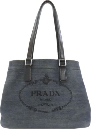 Prada Blue Denim Tote Bag (Pre-Owned)