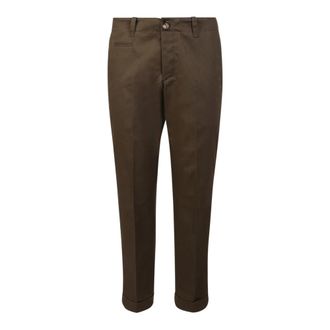 Pantaloni Torino Straight Trousers, male, Green, W34, Buckle detail Trousers by PT Torino. The Italian designer shows a contemporary and innoatie soul through the garm