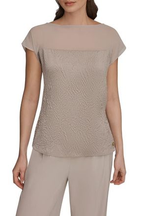 DKNY Mixed Media Top in Turin at Nordstrom, Size X-Large