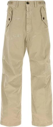 Dsquared2 Cotton Pant - Heren - Wijde Broeken - Beige - XL - Katoen - Broeken