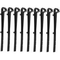 OEM Homoyoyo Juego De 20 Clips De Pl&aacute;stico Negro Para Canalones, Ganchos Resistentes Para Una Instalaci&oacute;n Segura De Filtros De Canalones, Cepillos Y Sopor