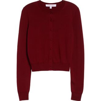 Carolina Herrera Silk & Cotton Cardigan in Rioja at Nordstrom, Size X-Large