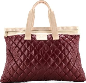 Chanel Borsa tote Coco Cocoon in nylon e pelle - Oro