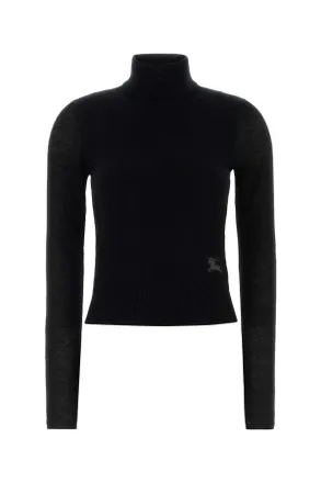 Burberry Wool Blend Turtleneck Sweater - Black