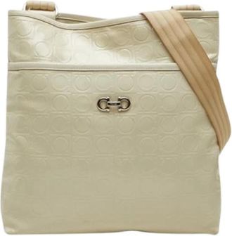 Ferragamo Pre-owned Shoulder Bag - Dames - Vintage Schoudertas - Beige - ONE Size - Leer - Vintage