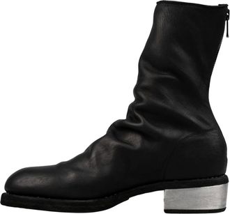 Guidi Schoenen, Heren, Zwart, 41 EU, Leer, 788Zi Back Zip Metal Heel Boot