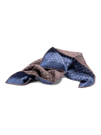 Brunello Cucinelli Foulard in seta con stampa - C009 Hazelnut