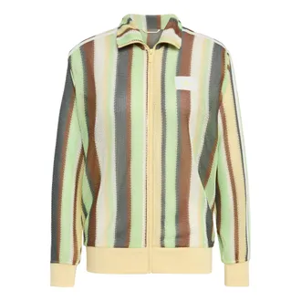 adidas (WMNS) adidas Summer Glow Knitted Firebird Track Jacket Asia Sizing Easy Yellow KY2032