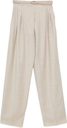 Max Mara Broeken, Dames, Beige, M, Wijde broek