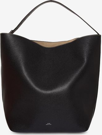 Toteme Handgefertigte Ledertasche mit Korn-Textur und G&uuml;rtel