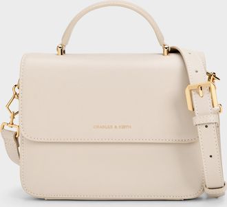 Charles & Keith Octavia Front Flap Top Handle Bag
