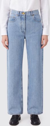 Thom Browne High-Waisted Five-Pocket Straight Jeans in Cotton Denim