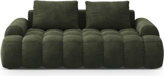 Cosmopolitan Design Sof&aacute; 3 plazas de terciopelo verde