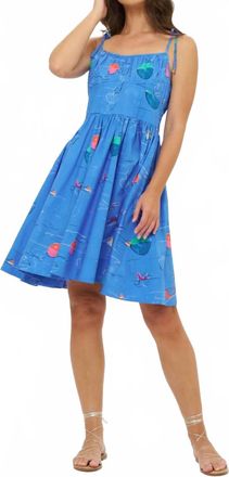 Oliphant Scarlett Mini Dress In Dip Blue