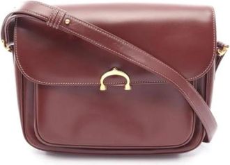 Cartier Pre-owned Vintage Shoulder Bag - Dames - Vintage Schoudertas - Rood - ONE Size - Leer - Vintage