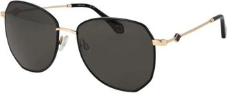 Replay Rechthoekige zonnebril met metalen montuur - Dames - Zonnebrillen - Zwart - ONE Size - Accessoires
