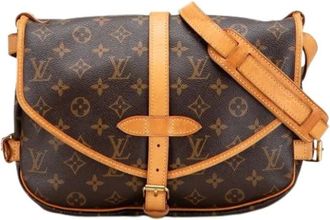 Louis Vuitton Pre-owned Cross Body Bags, female, Brown, Size: ONE SIZE Pre-owned Canvas Cross Body Bag
