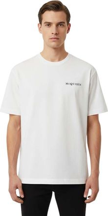 Alexander McQueen White Crew Neck Logo T-Shirt