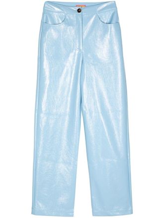 Kitri Janice patent-finish trousers - Blue