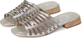 Eileen Fisher Fira Slide Womens Wedge Shoes Platinum : 9.5 M, Leather