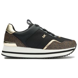 Michael Kors Womens Raina Trainers - Black Textile - Size UK 7.5