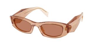 Prada PR B16SF Asian Fit 28E90Q Womens Sunglasses Brown Size 52