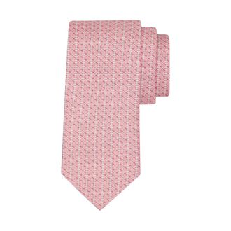 Ferragamo Ties, male, Pink, ONE SIZE, Patterned Silk Tie