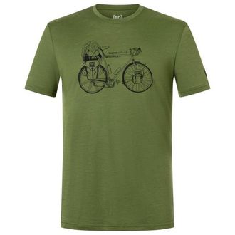 super.natural Wander Wheel Tee Merinoshirt f&uuml;r Herren | oliv