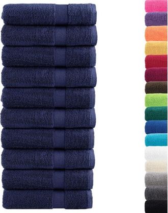 vidaXL Toallas de mano solund 10 uds azul marino 50x100 cm 600 gsm Vidaxl