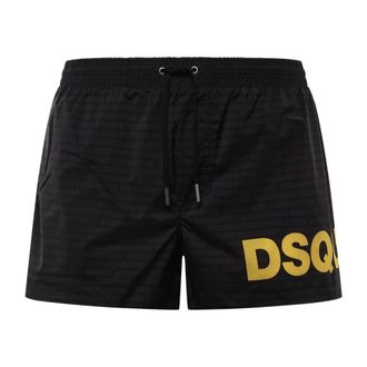Dsquared2 Beachwear, male, Black, Size: 2XL Boxer Mini
